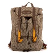 Pre-owned Canvas backpacks Gucci Vintage , Beige , Dames