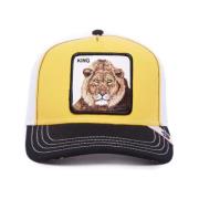 Gele Leeuw Truckerpet Goorin Bros , Yellow , Heren