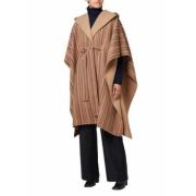 Omkeerbare Kamelenwollen Cape Paul Smith , Brown , Dames