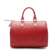 Pre-owned Leather handbags Louis Vuitton Vintage , Red , Dames