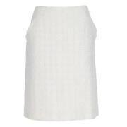 Pre-owned Cotton bottoms Chanel Vintage , White , Dames