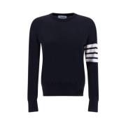 Gestreepte Fleece Pullover Thom Browne , Blue , Dames