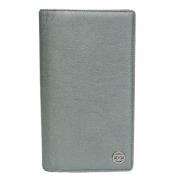 Pre-owned Leather wallets Chanel Vintage , Gray , Dames