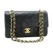 Pre-owned Leather chanel-bags Chanel Vintage , Black , Dames