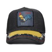 Zwarte Zijden Truckerpet Goorin Bros , Black , Heren