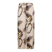 Elegante bloemen wijde broek RUE de Femme , Beige , Dames