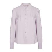 Feminine Lila Shirt met Smock Details RUE de Femme , Purple , Dames