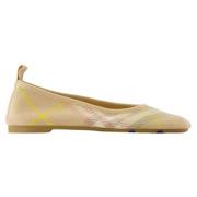 Nylon flats Burberry , Beige , Dames