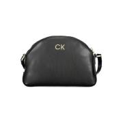 Zwarte Polyester Schoudertas met Rits Calvin Klein , Black , Dames