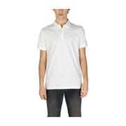 Heren korte mouwen katoenen poloshirt Hugo Boss , White , Heren