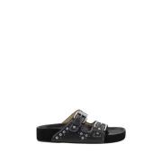 Lennyo Leren Sandalen Isabel Marant , Black , Dames