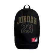 Zwarte Jersey Footer Rugzak Jordan , Black , Heren