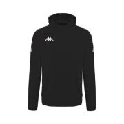 Zwarte hoodie met bedrukt logo Kappa , Black , Heren