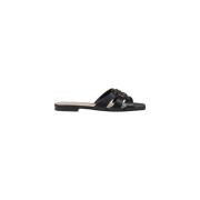 Zwarte Leren Sandalen Collectie Lente/Zomer Pinko , Black , Dames