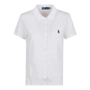 Wit Poloshirt met korte mouwen Polo Ralph Lauren , White , Dames