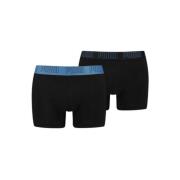 Basis Trunk Boxers Zwart/Blauw Puma , Black , Heren