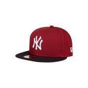 Yankees Block Stijl Granate Pet New Era , Red , Heren