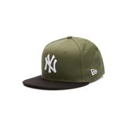 Groene Yankees Kleurblok Pet New Era , Green , Heren