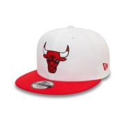 Witte Bulls Crown Patch Pet New Era , White , Heren