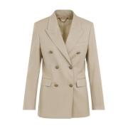 Neutrale Blazer voor Vrouwen Aw24 Golden Goose , Beige , Dames