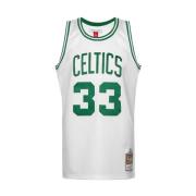 Witte Celtics Larry Bird T-shirt Mitchell & Ness , White , Heren