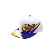 Witte Lakers Fastime Snapback Pet Mitchell & Ness , White , Heren