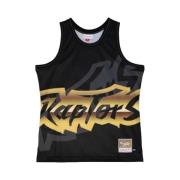 Zwarte Raptors Big Face T-shirt Mitchell & Ness , Black , Heren