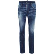 Blauwe Denim Jeans Dsquared2 , Blue , Heren