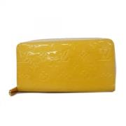 Pre-owned Leather wallets Louis Vuitton Vintage , Yellow , Unisex