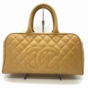 Pre-owned Leather chanel-bags Chanel Vintage , Beige , Dames