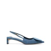 Blauwe Denim Schoenen met Puntige Neus Jacquemus , Blue , Dames