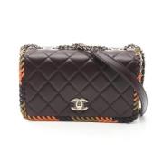 Pre-owned Leather shoulder-bags Chanel Vintage , Brown , Dames