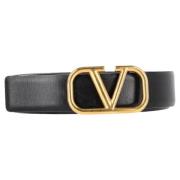 Pre-owned Leather belts Valentino Vintage , Black , Heren