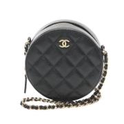 Pre-owned Leather chanel-bags Chanel Vintage , Black , Dames