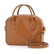 Bruine leren handtas met schouderband Gianni Chiarini , Brown , Dames