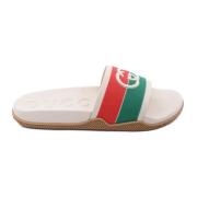 Witte Slide Sandalen voor Mannen Gucci , Multicolor , Heren