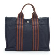 Pre-owned Cotton handbags Hermès Vintage , Blue , Dames