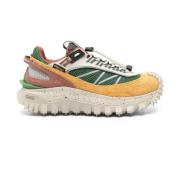 Groene lage sneakers rubberen zool Moncler , Multicolor , Dames