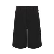 Cargo Shorts Zwart Off White , Black , Heren