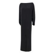 Zwarte Maxi Jurk met Vleermuismouwen Remain Birger Christensen , Black...