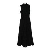 Zwarte Bloemen Mesh Maxi Jurk Rotate Birger Christensen , Black , Dame...