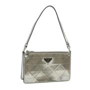 Pre-owned Leather prada-bags Prada Vintage , Gray , Dames