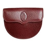 Pre-owned Leather wallets Cartier Vintage , Red , Dames