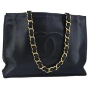 Pre-owned Leather chanel-bags Chanel Vintage , Black , Dames