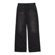 Coated Denim Unisex Jeans in Zwart Won Hundred , Black , Heren