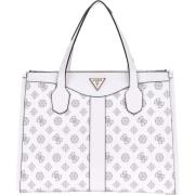 Witte Logo Tote Tas Silvana 2 Guess , White , Dames