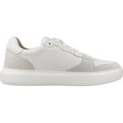 Casual Sneakers voor Mannen Geox , White , Heren