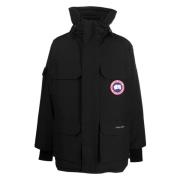 Zwarte HyBridge Jas met Ritssluiting Canada Goose , Black , Heren