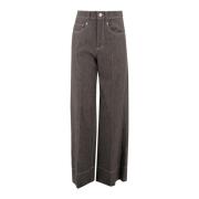 Bruine Broek, Past op Maat Brunello Cucinelli , Brown , Dames