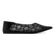 Zwarte Ballerina`s van Mesh Givenchy , Black , Dames